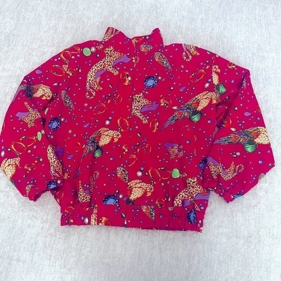 Marshall Rousso vintage pink jacket gem animal print - Picture 1 of 8
